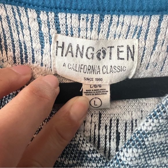 Hang Ten Hoodie Pullover Sweatshirt
Purple Heather Size: L Blue and White - Picture 10 of 14